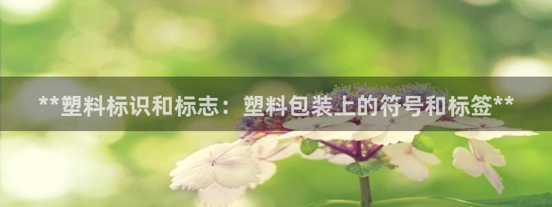 太阳成集团老板照片：**塑料标识和标志：塑料包装上的符号和标