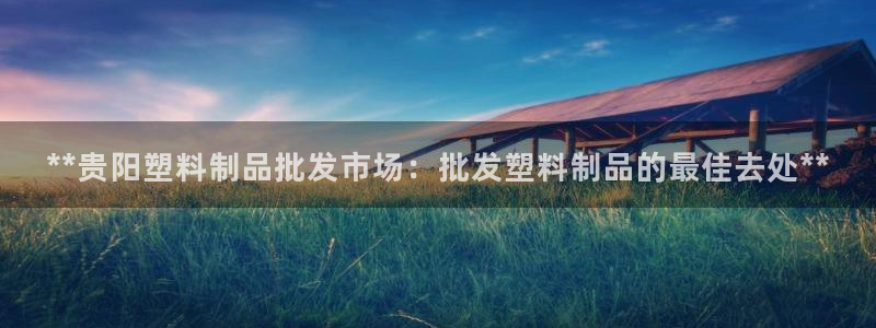 太阳集团app十佳平台：**贵阳塑料制品批发市场：批发塑料制