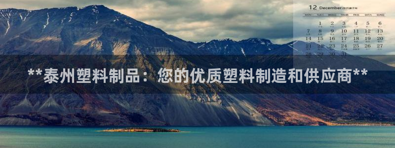 太阳成集团老板：**泰州塑料制品：您的优质塑料制造和供应商*